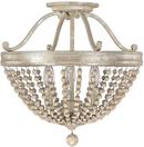Capital Lighting Silver Quartz 16 in. 60W 3-Light Incandescent Candelabra E-12 Ceiling Light 