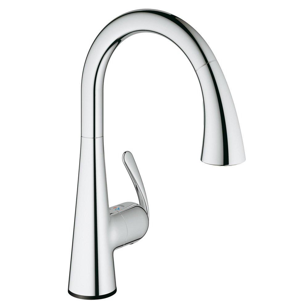 GROHE SuperSteel Infinity&trade; Pull-Down Spray Kitchen Faucet with Touch Activation and Single Lever Handle 