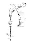 GROHE StarLight&reg; Chrome Single Handle Pull Down Kitchen Faucet 