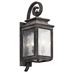 60W 3-Light Candelabra Base Incandescent Extension Pendant in Weathered Zinc
