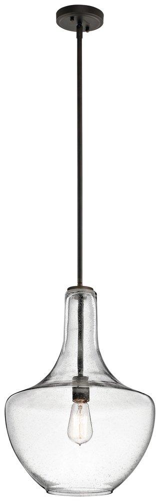 Kichler Lighting Olde Bronze 13-3/4 in. 100W 1-Light Medium Base Incandescent Pendant 