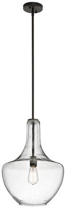 Kichler Lighting Olde Bronze 13-3/4 in. 100W 1-Light Medium Base Incandescent Pendant 