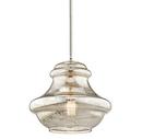 Kichler Lighting Brushed Nickel 12 in. 100W 1-Light Medium Base Incandescent Pendant 
