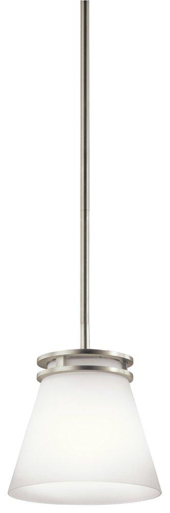 Kichler Lighting Brushed Nickel 8 in. 100W 1-Light Medium Base Incandescent Mini Pendant 