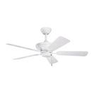 44 in. 5-Blade Trent Ceiling Fan in White