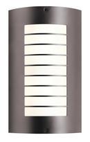 3-3/4 in. 30W 2-Light Outdoor Wall Sconce with White Polycarbonate Diffuser Glass in Architectural Bronze