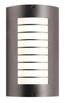 Kichler Lighting Architectural Bronze 3-3/4 in. 30W 2-Light Outdoor Wall Sconce with White Polycarbonate Diffuser Glass 
