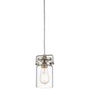 Kichler Lighting Brushed Nickel 4-3/4 in. 100W 1-Light Medium Base Incandescent Mini Pendant 