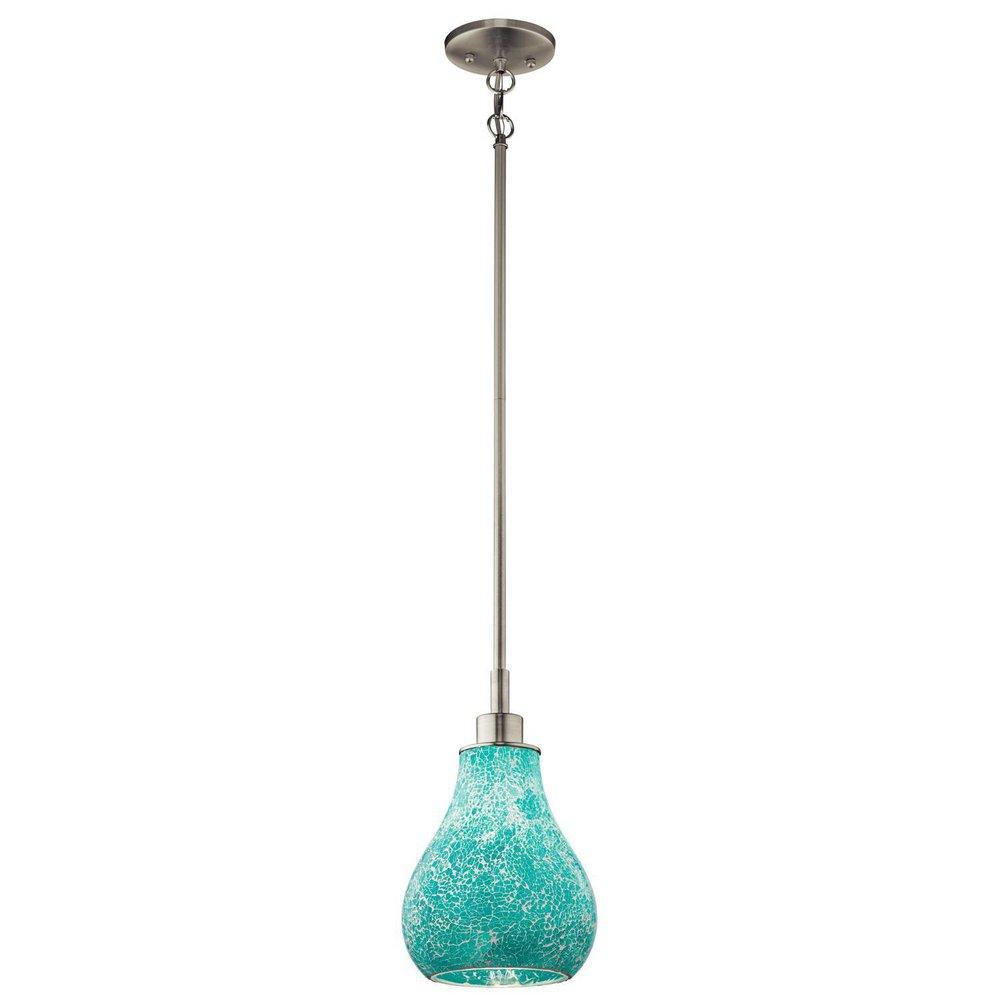 Kichler Lighting Brushed Nickel 100W 1-Light Medium Base Incandescent Mini Pendant 