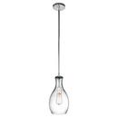 7 in. 100W 1-Light Medium Base Incandescent Pendant in Polished Chrome