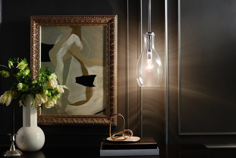 Kichler Lighting Chrome 7 in. 100W 1-Light Medium Base Incandescent Pendant 