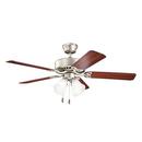 50 in 5-Blade Ceiling Fan with 52W 4-Light Compact Fluorescent Light Kit in Brushed Nickel