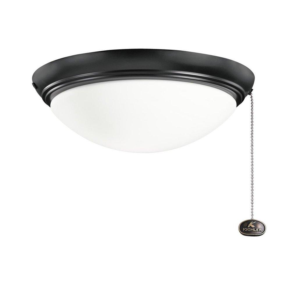 Kichler Lighting Satin Black 2-Light Ceiling Fan Light Kit 