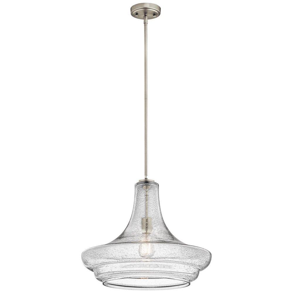 Kichler Lighting Brushed Nickel 19 in. 100W 1-Light Medium Base Incandescent Pendant 