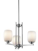 Kichler Lighting Chrome 13-3/4 in. 100W 3-Light Medium E-26 Ceiling Mount Chandelier 