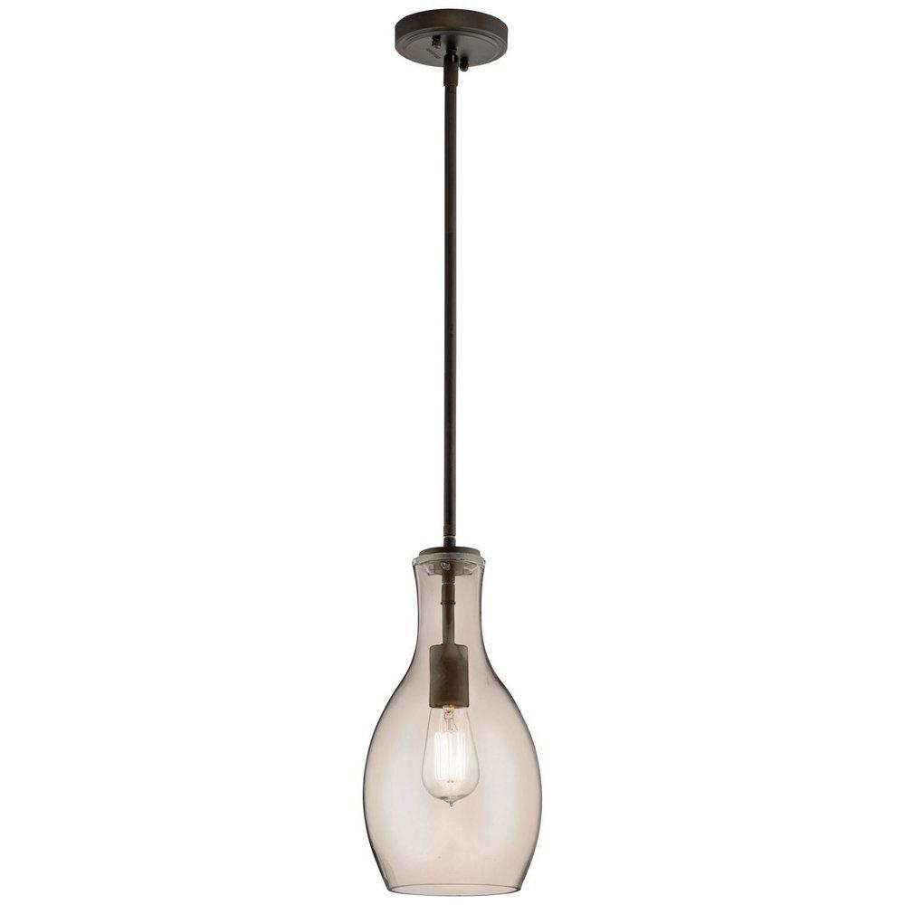 Kichler Lighting Olde Bronze 13-3/4 in. 100W 1-Light Medium Incandescent Pendant 