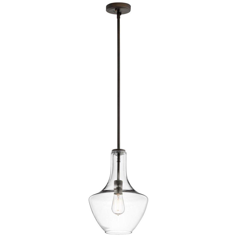 Kichler Lighting Olde Bronze 10-1/2 in. 100W 1-Light Medium Base Incandescent Pendant 
