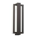 4 in. 30W 1-Light Outdoor LED Wall Sconce with Clear Polycarbonate Glass in Architectural Bronze