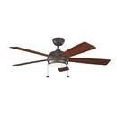 Kichler Lighting Olde Bronze 52 in. 75W 5-Blade Ceiling Fan with Light Kit 