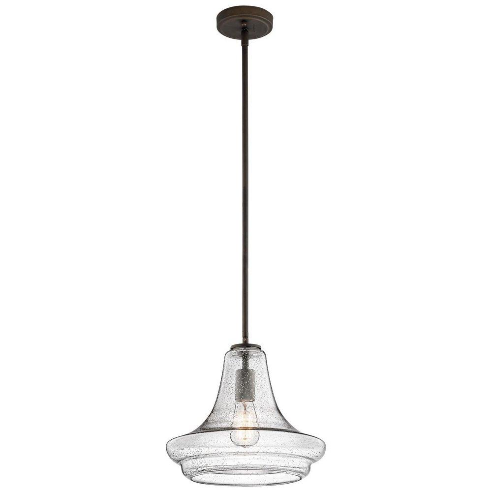 Kichler Lighting Olde Bronze 12-1/2 in. 100W 1-Light Medium Base Incandescent Pendant 