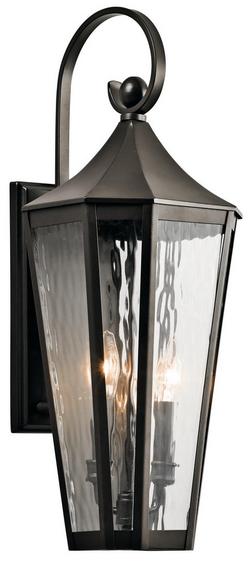 60W 2-Light Outdoor Wall Fixture in Olde Bronze