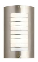 3-3/4 in. 30W 2-Light Outdoor Wall Sconce with White Polycarbonate Diffuser Glass in Brushed Nickel