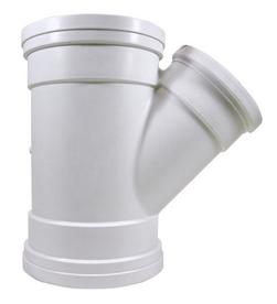8 x 8 x 6 in. Gasket PVC Double Sewer Wye