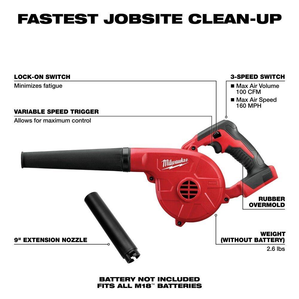 Milwaukee&reg; Red Cordless Compact Blower 