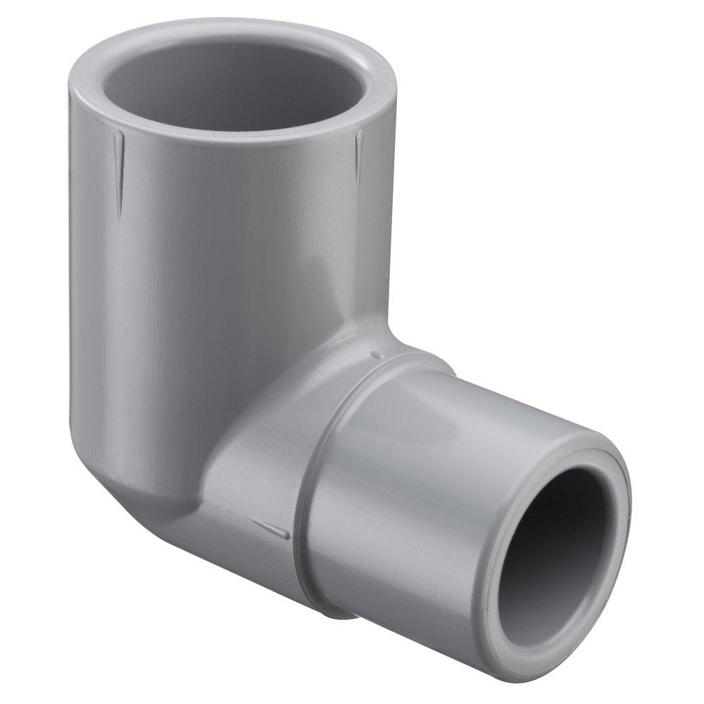 Grey Spigot x Socket Straight and Street Schedule 80 CPVC 90 Degree Elbow 