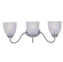 Maxim Lighting&reg; Satin Nickel 8 in. 60W 3-Light Bath Vanity with Frosted Glass Shade 