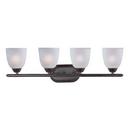 Maxim Lighting&reg; Oil Rubbed Bronze 8-1/2 in. 60W 4-Light Bath Vanity with Frosted Glass Shade 