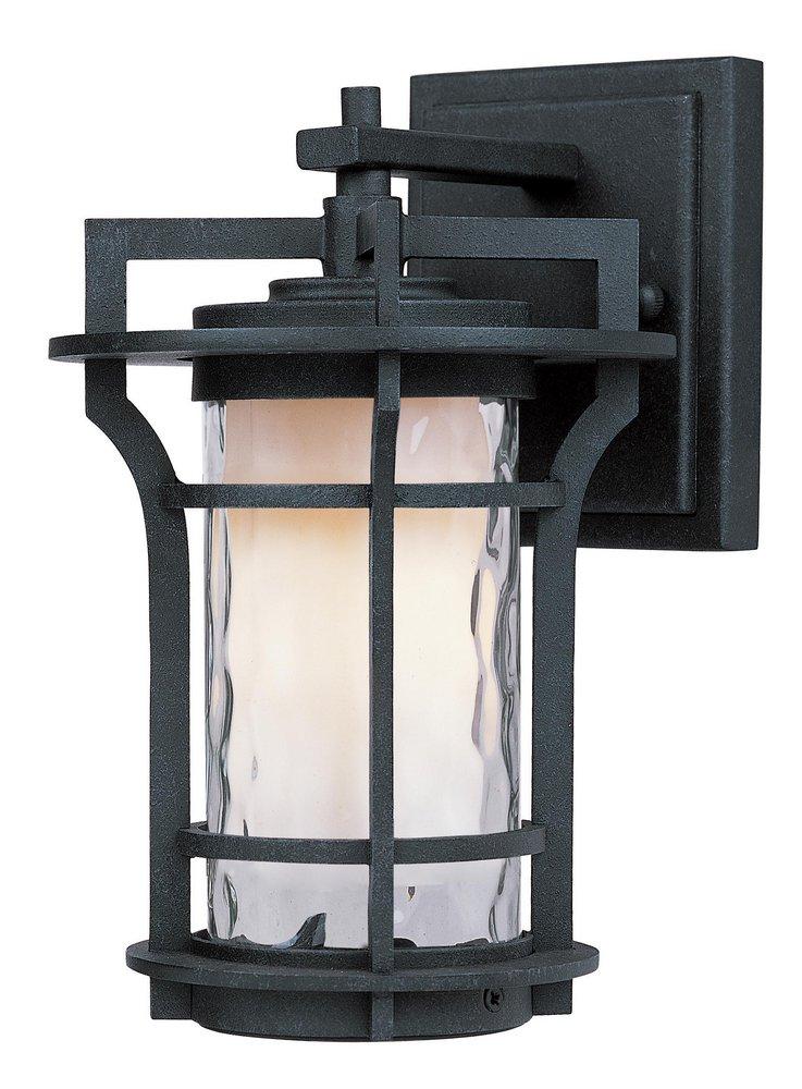 Maxim Lighting&reg; Black Oxide 9-1/2 in 13W 1-Light Compact Fluorescent GU24 Outdoor Wall Lantern 