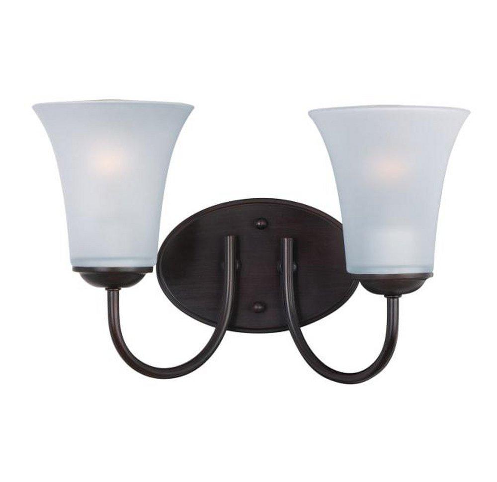 Maxim Lighting&reg; Oil Rubbed Bronze 8-1/2 in. 60W 2-Light Wall Mount Medium E-26 Incandescent Bath Light 