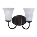 Maxim Lighting&reg; Oil Rubbed Bronze 8-1/2 in. 60W 2-Light Wall Mount Medium E-26 Incandescent Bath Light 