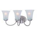 Maxim Lighting&reg; Satin Nickel 8-1/2 in. 60W 3-Light Wall Mount Medium E-26 Incandescent Bath Light 