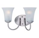 Maxim Lighting&reg; Satin Nickel 8-1/2 in. 60W 2-Light Wall Mount Medium E-26 Incandescent Bath Light 
