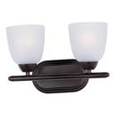 Maxim Lighting&reg; Oil Rubbed Bronze 8-1/2 in. 60W 2-Light Bath Vanity with Frosted Glass Shade 