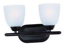 8-1/2 in. 60W 2-Light Bath Vanity in Oil Rubbed Bronze with Frosted Glass Shade