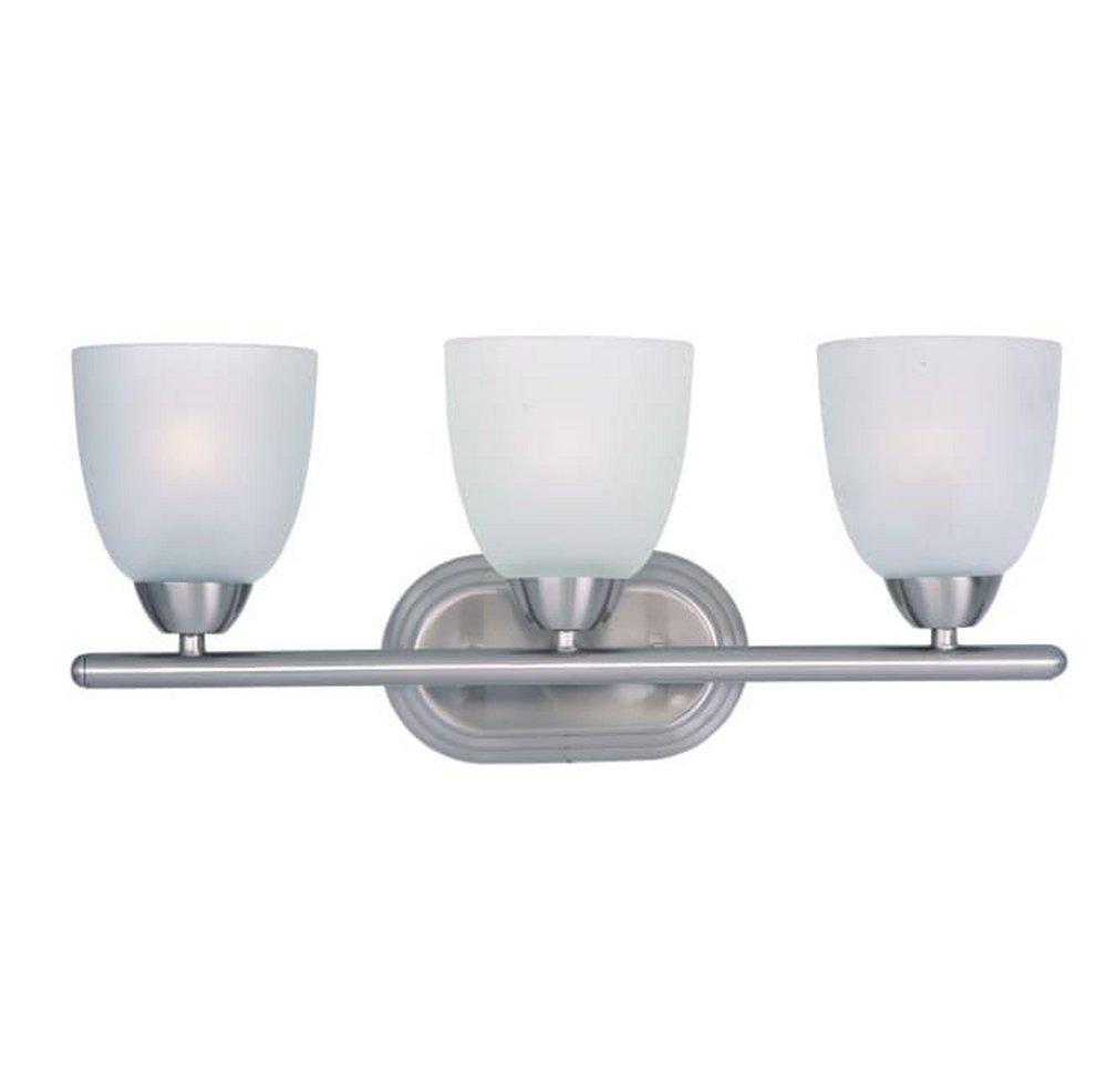 Maxim Lighting&reg; Satin Nickel 60W 3-Light Medium E-26 Base Incandescent Bath Vanity 