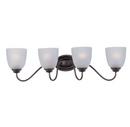 Maxim Lighting&reg; Oil Rubbed Bronze 8 in. 60W 4-Light Bath Vanity with Frosted Glass Shade 