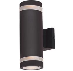 50W 2-Light Medium E-26 Incandescent Outdoor Wall Sconce in Architectural Bronze