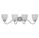 Maxim Lighting&reg; Satin Nickel 8 in. 60W 4-Light Bath Vanity with Frosted Glass Shade 