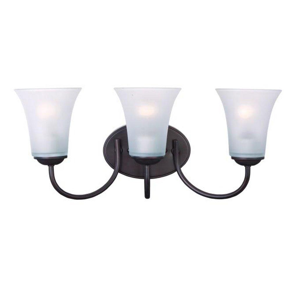Maxim Lighting&reg; Oil Rubbed Bronze 8-1/2 in. 60W 3-Light Wall Mount Medium E-26 Incandescent Bath Light 