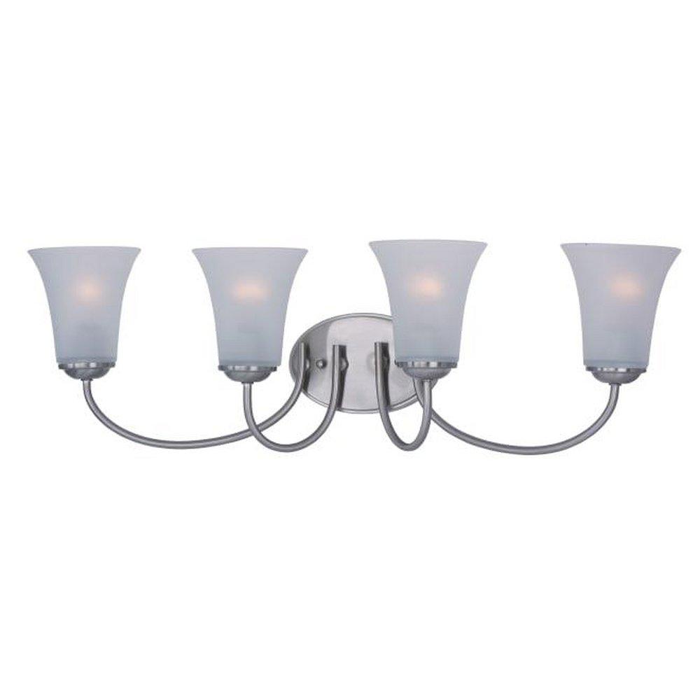 Maxim Lighting&reg; Satin Nickel 8-1/2 in. 60W 4-Light Wall Mount Medium E-26 Incandescent Bath Light 