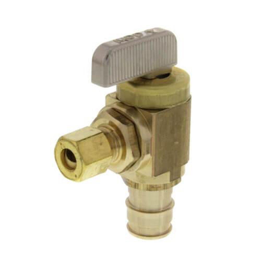 Uponor Brass Brass 250 psi PEX x OD Tube Shut Off Valve 