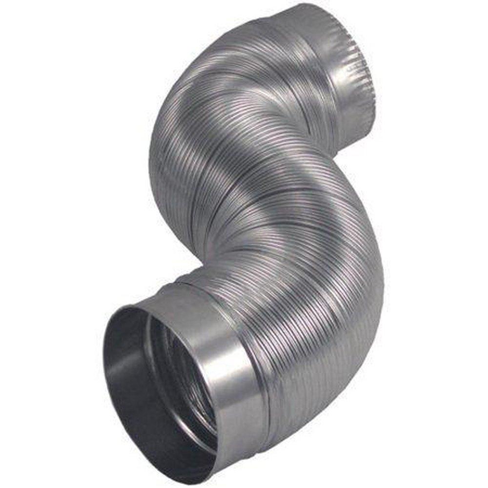 Deflecto Silver 8 ft. Silver Uninsulated Flexible Air Duct 