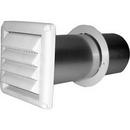 Deflecto White 6 in. in White Louvered Hood 