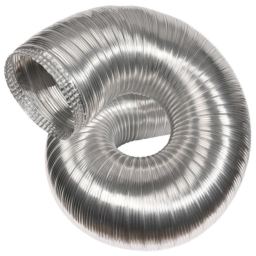 Deflecto Silver 8 ft. Silver Uninsulated Flexible Air Duct 