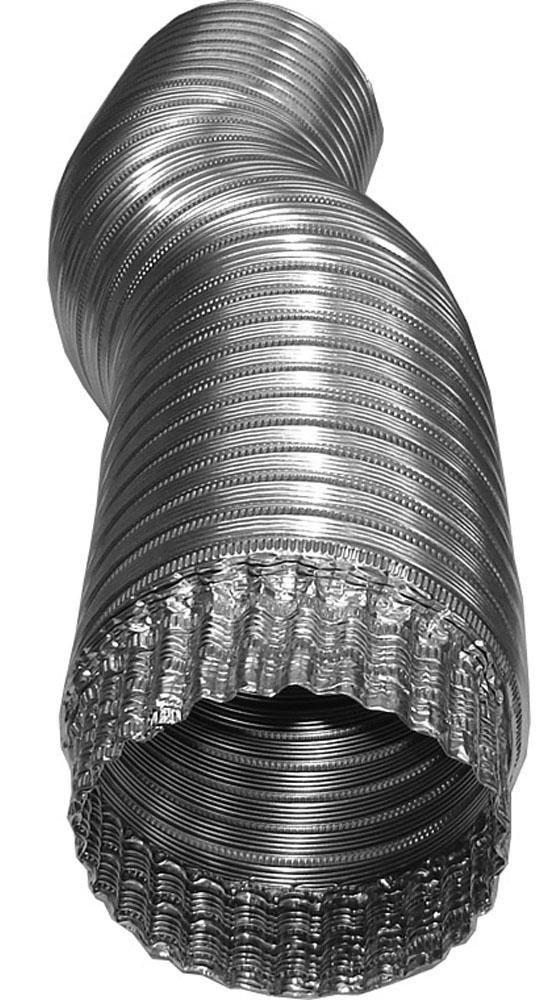 Deflecto Silver 8 ft. Silver Uninsulated Flexible Air Duct 