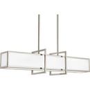 Progress Lighting Brushed Nickel 100W 4-Light Linear Pendant 